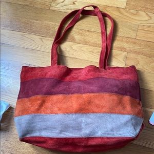 Vintage suede tote